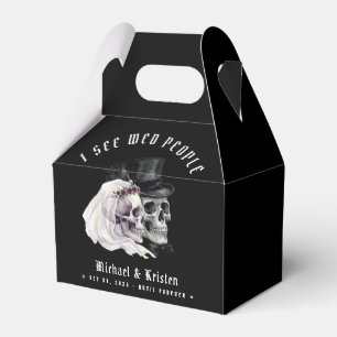 I See Wed People Skulls Halloween Wedding Favor Box
