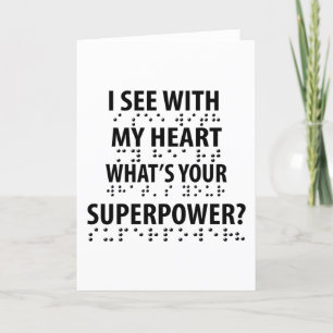 I See With My Heart - Blindness Braille Holiday Card