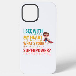 I See With My Heart Boy - Blindness Braille iPhone 12 Pro Max Case
