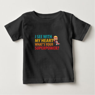 I See With My Heart Girl - Blindness Braille Baby T-Shirt