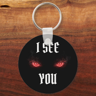 I See You – Dark Demon Eyes Gothic Keychain