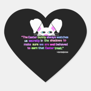 I See You, Easter Bunny Heart Sticker