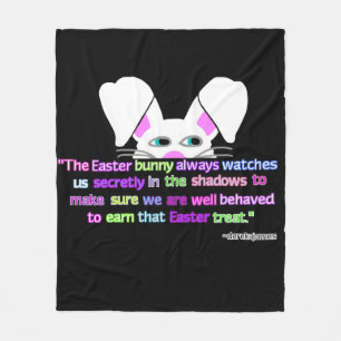 I See You, Easter Bunny Medium Fleece Blanket