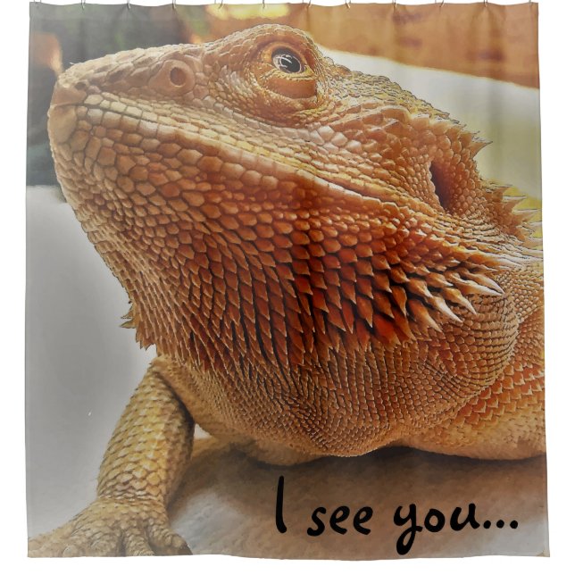 I see you Funny Orange Bearded Dragon Picture (Front)