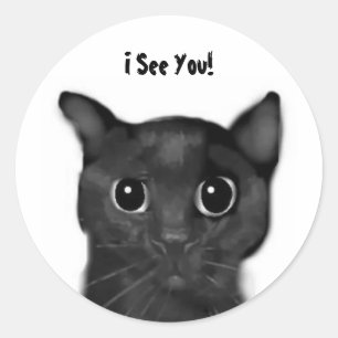 I See You! Jin-Jin Black Cat Sticker