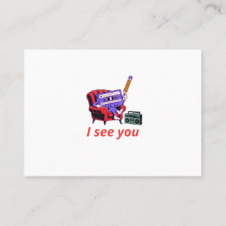 I See You Retro Cassette Lounge Business Card