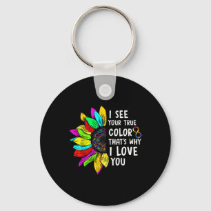 I See Your True Colour Infinity Rainbow Neurodiver Keychain