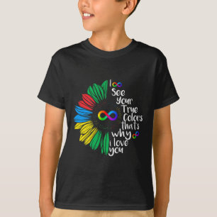 I See Your True Colour Infinity Rainbow Neurodiver T-Shirt