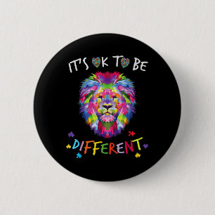 I See Your True Colours  Lion Autism Awareness Day 2 Inch Round Button