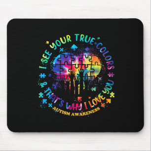 I See Your True Colours Puzzle World Autism Awaren Mouse Pad