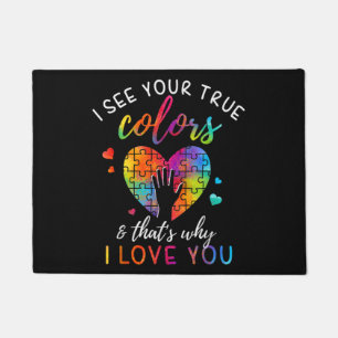 I See Your True Colours, Puzzle World Autism Doormat