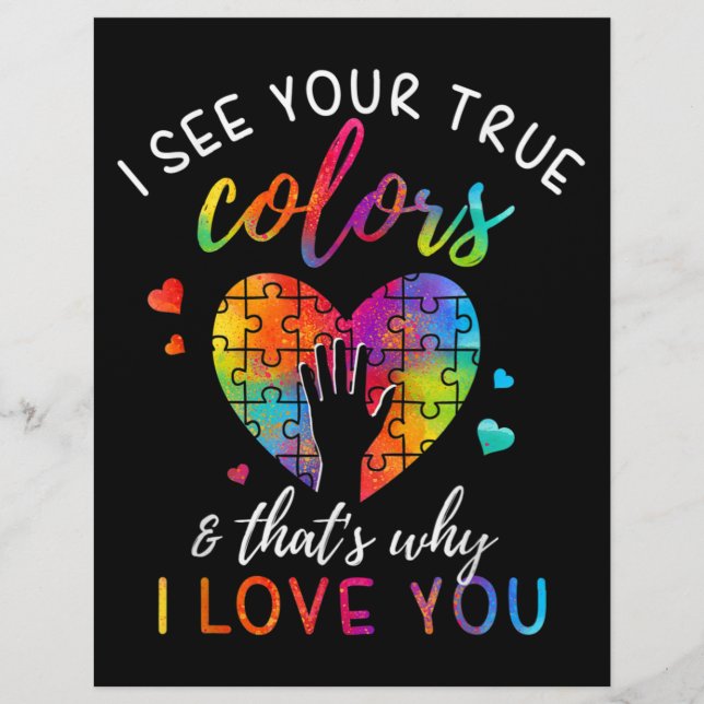 I See Your True Colours, Puzzle World Autism Letterhead (Front)
