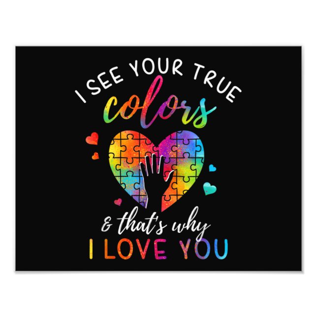 I See Your True Colours, Puzzle World Autism Photo Print (Front)