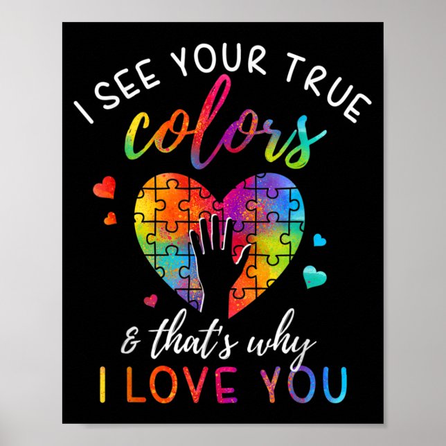 I See Your True Colours, Puzzle World Autism Poster (Front)