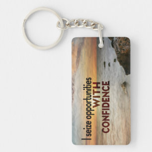 "I seize opportunities" Motivation Affirmation Keychain