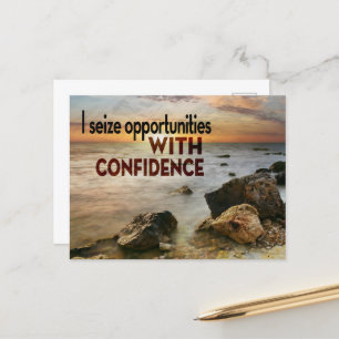 "I seize opportunities" Motivation Affirmation Postcard