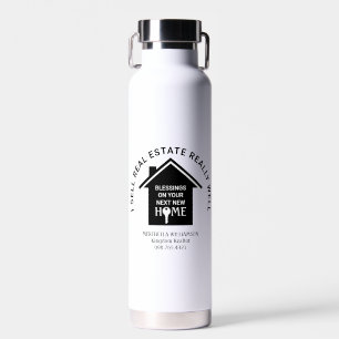 I SELL REAL ESTATE Agent Realtor Water Bottle