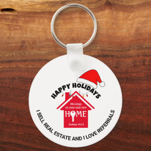 I SELL REAL ESTATE Christian Realtor Christmas  Keychain