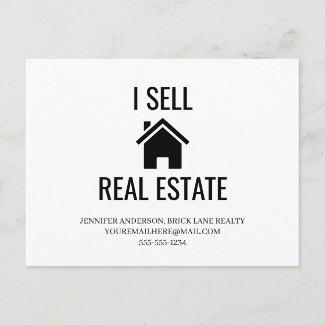 I Sell Real Estate  Postcard (Front)