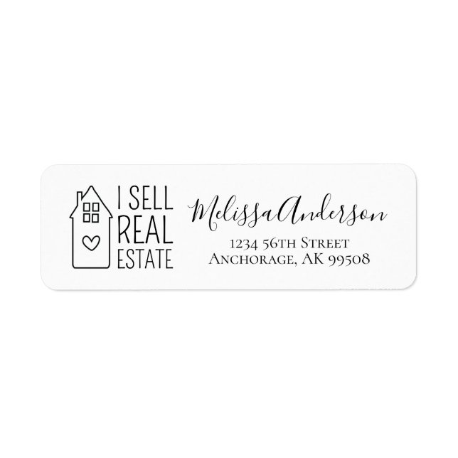 I Sell Real Estate Promotional Realty Address (Front)