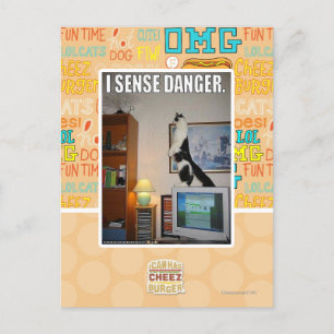 I sense danger postcard