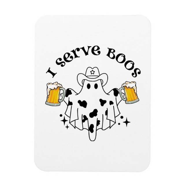 I serve Boos! Bartender spooky  Magnet (Vertical)