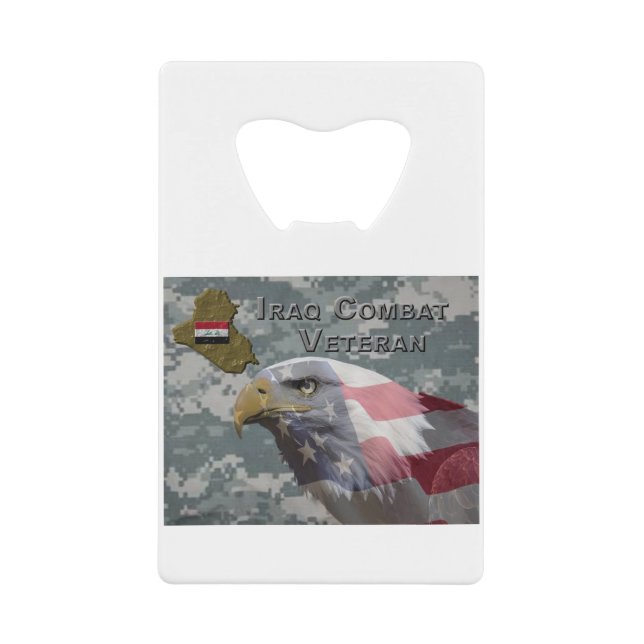 I Served - Irag Combat Veteran Credit Card Bottle Opener (Front)