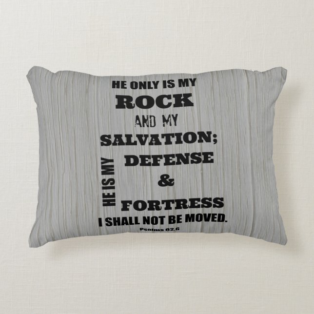 I shall not be Moved Bible Verse Accent Pillow (Front)