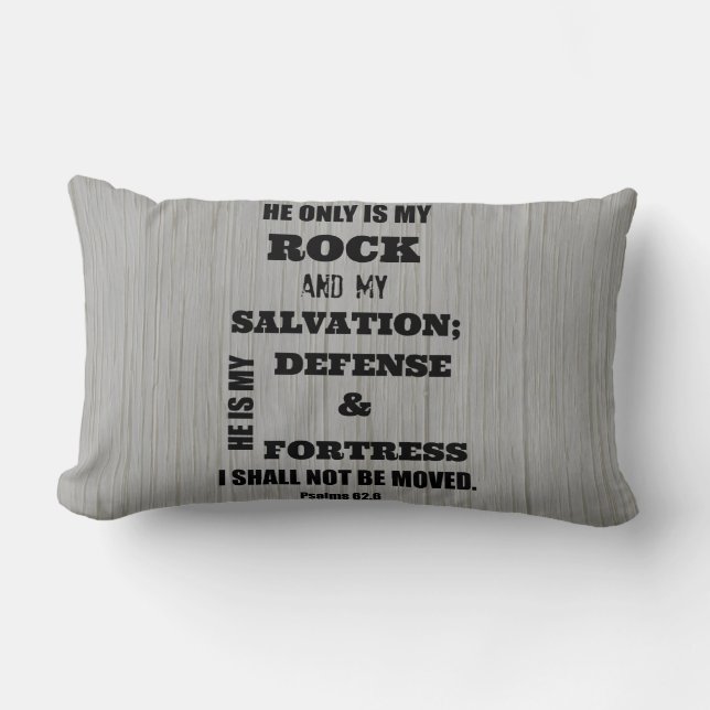 I shall not be Moved Bible Verse Lumbar Pillow (Front)