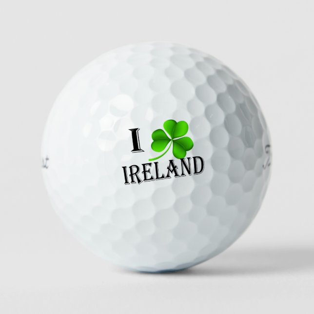 I Shamrock Ireland bk tpv1 gbcn Golf Balls (Front)