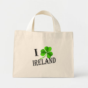 I Shamrock Ireland bk ttcn Mini Tote Bag