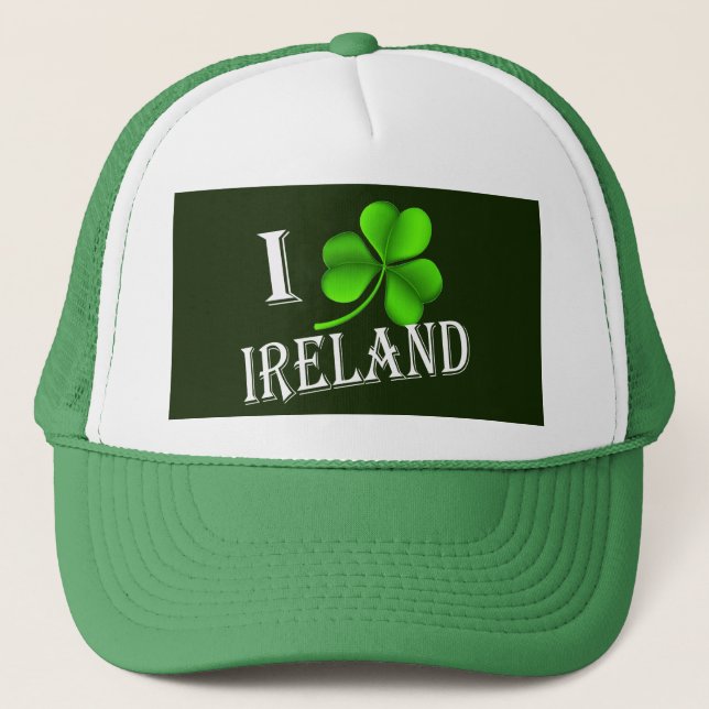 I Shamrock Ireland wt thcnt Trucker Hat (Front)