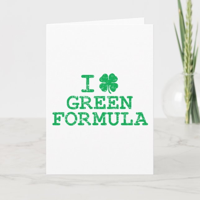 I Shamrock (Love) Green Formula Card (Front)