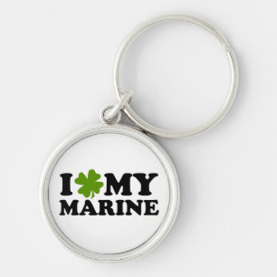 I (shamrock) My M A R I N E Keychain