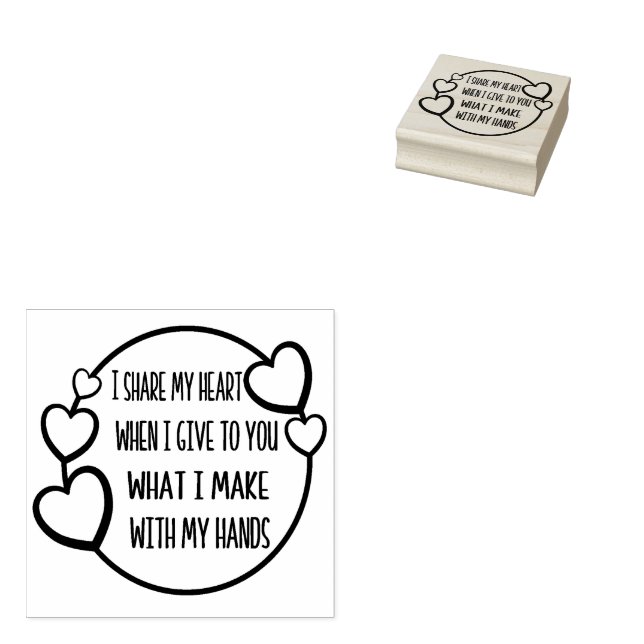 I Share My Heart Card Stamp (Stamped)