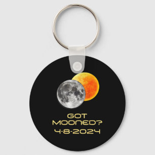 I Shirt Solar Eclipse Got Mooned Totality Keychain