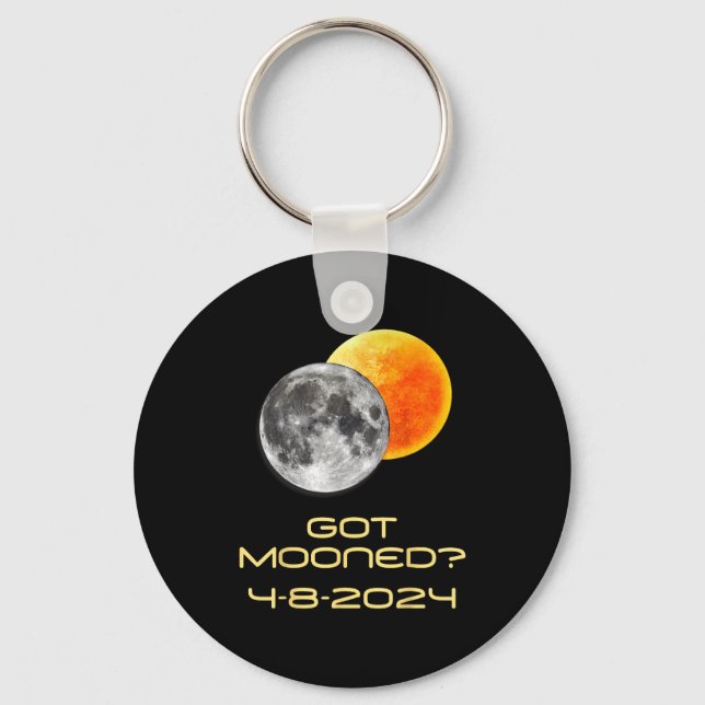 I Shirt Solar Eclipse Got Mooned Totality Keychain (Front)