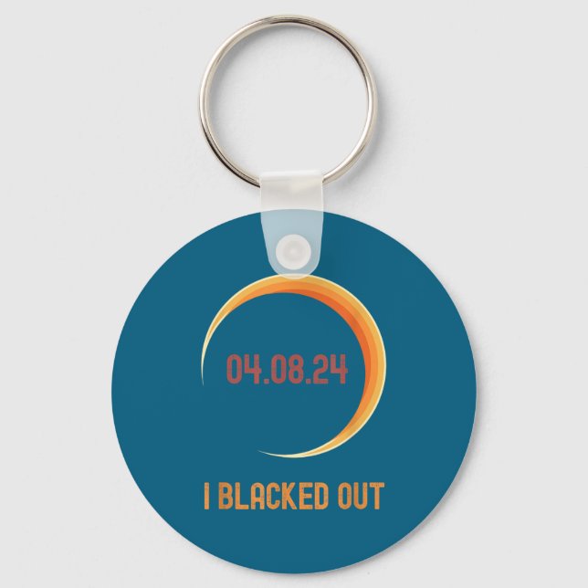I Shirt Total Solar Eclipse Blacked Out Keychain (Front)