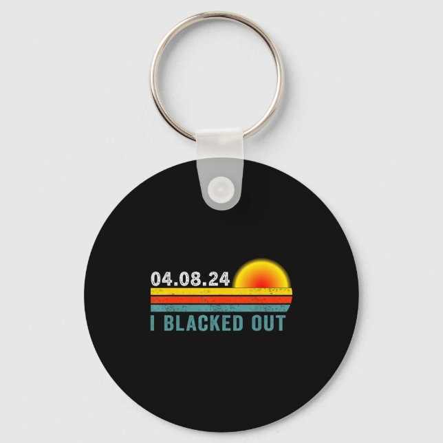 I Shirt Vintage Solar Eclipse Blacked Out Keychain (Front)