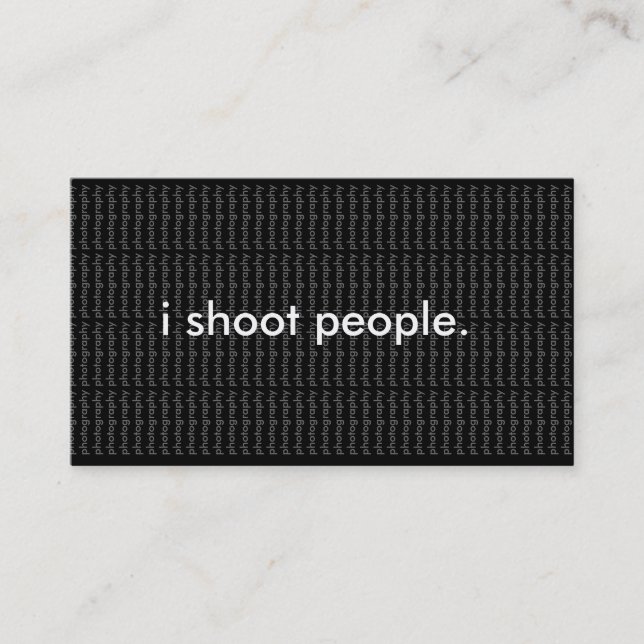 i shoot people. business card with background (Front)