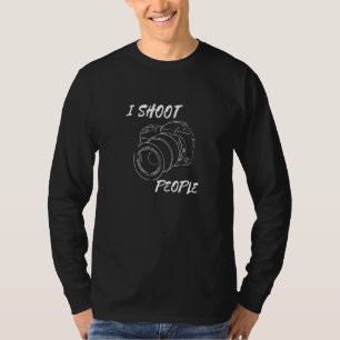 I Shoot People Camera Photography Cool Photographe T-Shirt