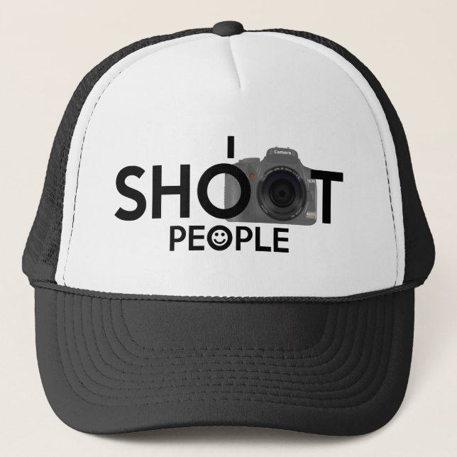 I Shoot People Funny Photographers Hat (Front)