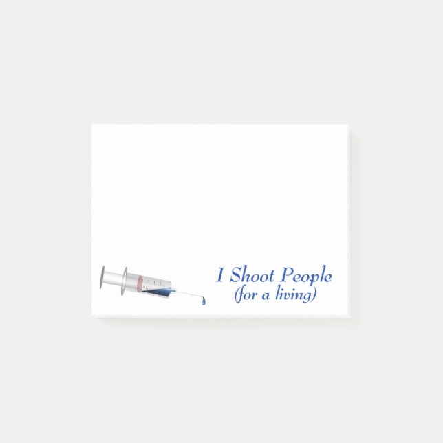 I Shoot People Nurse Humour Post-it Notes (Front)