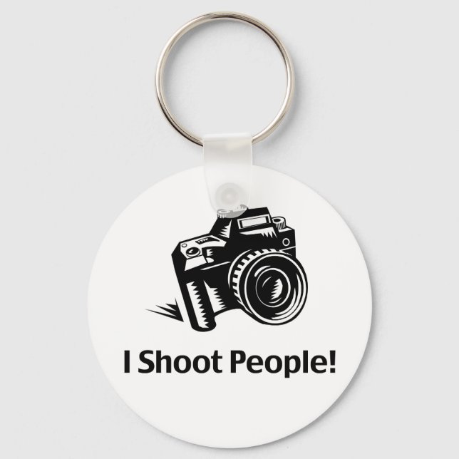 I Shoot People Photographer Keychain (Front)