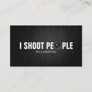 I shoot people - photography business cards