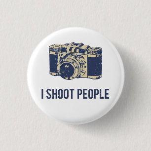 I Shoot People Photography Camera 1 Inch Round Button