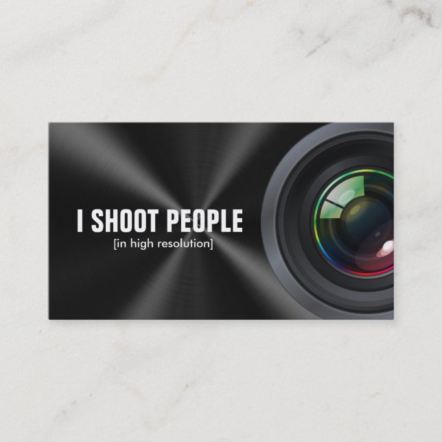 I shoot people - Professional Photographer Business Card (Front)