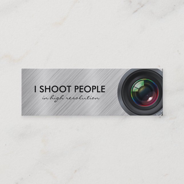 I shoot people - Professional Photographer Mini Business Card (Front)