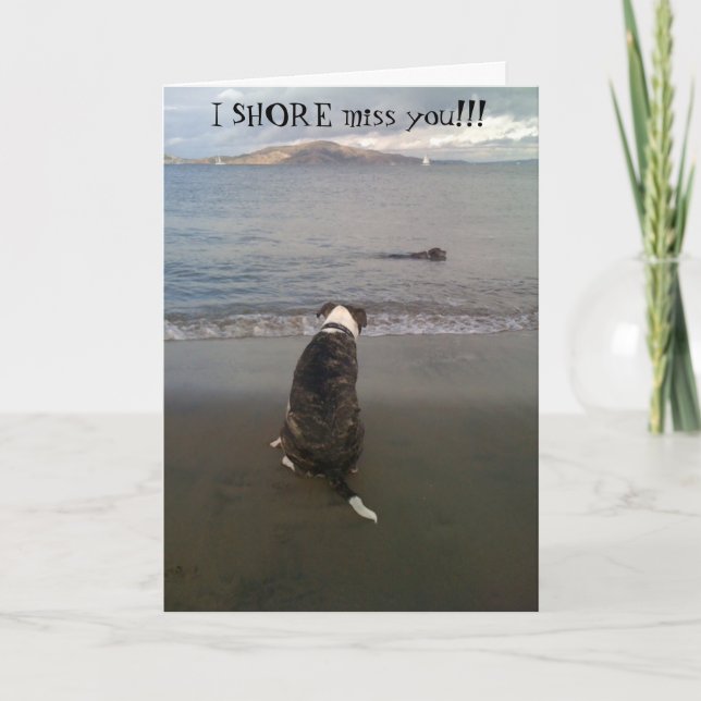 I SHORE miss you!!! Card (Front)
