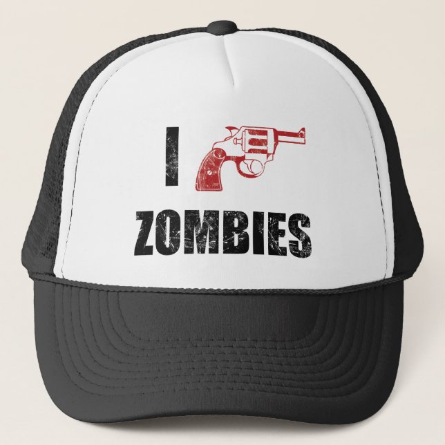 I Shotgun Zombies/ I Heart Zombies cap (Front)